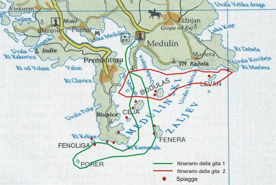 itinerario gita Medulin